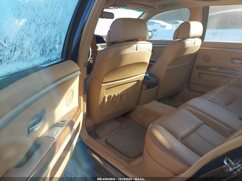 2007 BMW 750Li VIN: WBAHN83517DT72411 Lot: 43932643