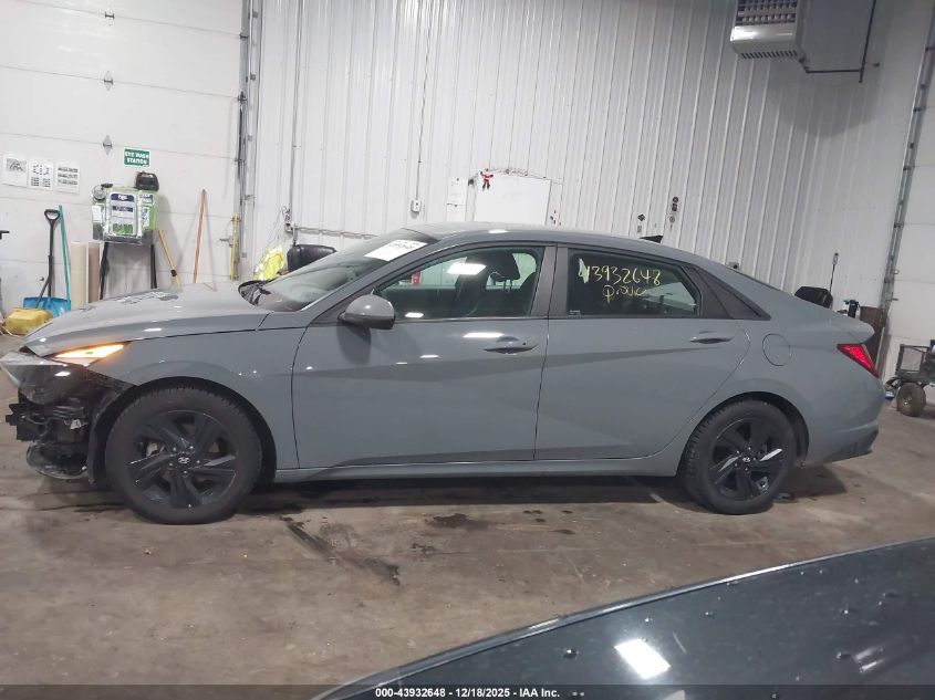 2022 Hyundai Elantra Hybrid Blue VIN: KMHLM4AJ1NU028448 Lot: 43932648