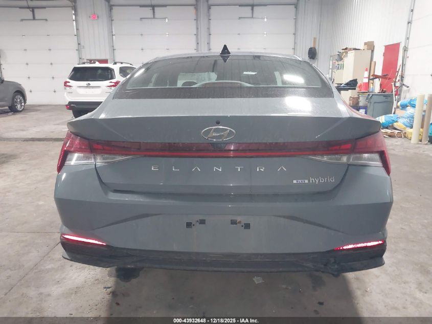 2022 Hyundai Elantra Hybrid Blue VIN: KMHLM4AJ1NU028448 Lot: 43932648