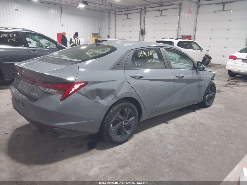 2022 Hyundai Elantra Hybrid Blue