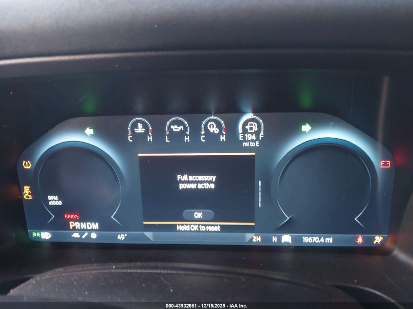 2024 Ford Ranger Raptor VIN: 1FTER4LR8RLE31307 Lot: 43932681