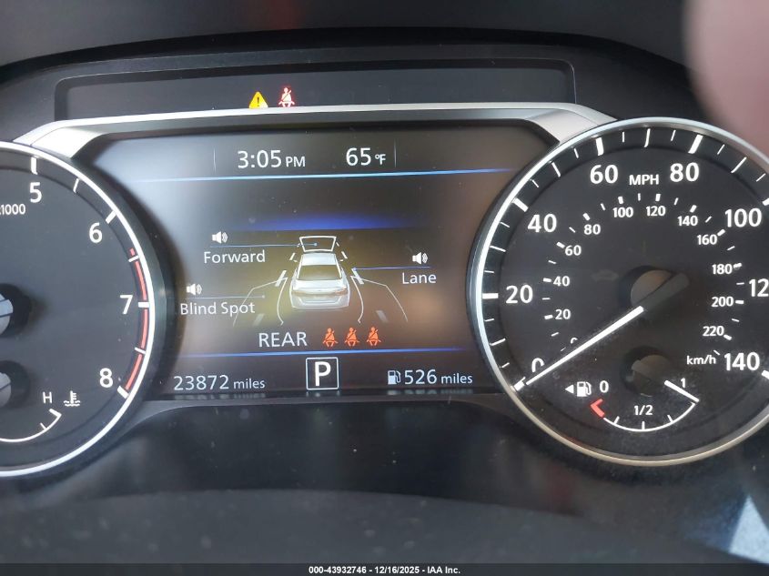 2025 Nissan Altima Sv Fwd VIN: 1N4BL4DV3SN378905 Lot: 43932746