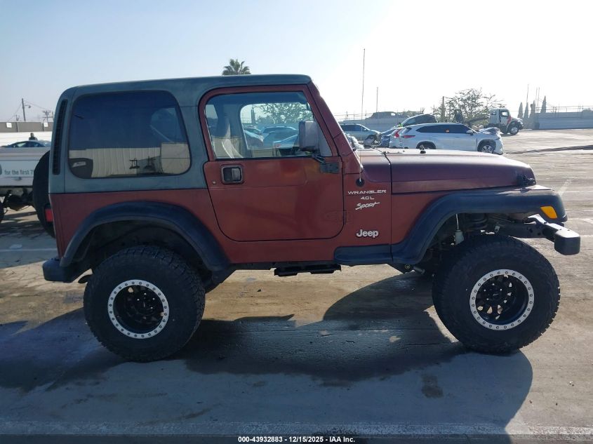 2001 Jeep Wrangler Sport VIN: 1J4FA49S21P327568 Lot: 43932883