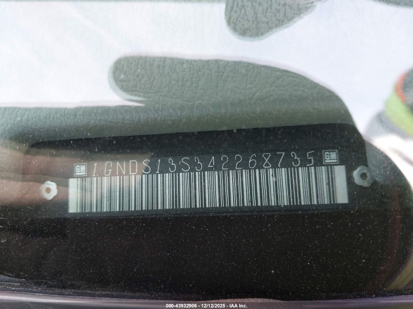 2004 Chevrolet Trailblazer Ls VIN: 1GNDS13S342268735 Lot: 43932906