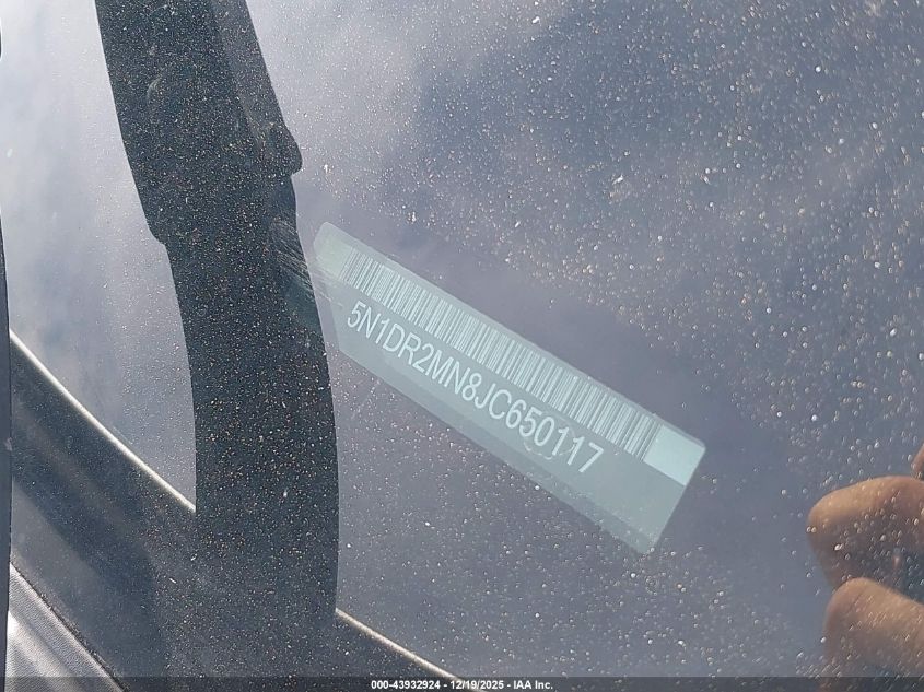 2018 Nissan Pathfinder Platinum VIN: 5N1DR2MN8JC650117 Lot: 43932924