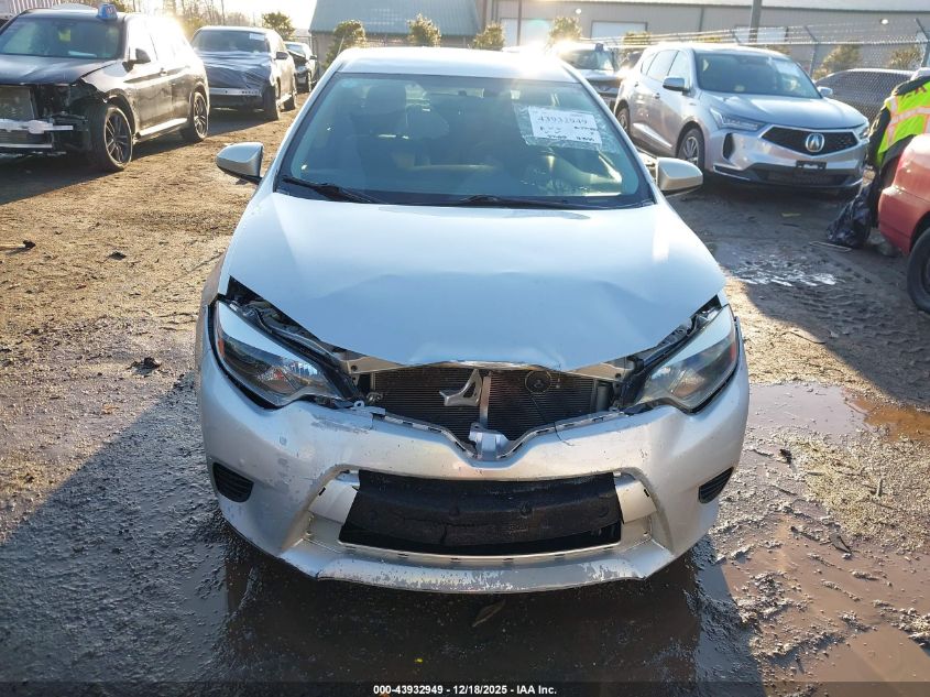 2015 Toyota Corolla L VIN: 2T1BURHE9FC346015 Lot: 43932949