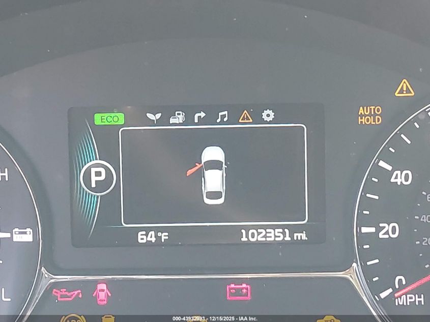 2016 Kia Optima Hybrid Ex VIN: KNAGN4AD6G5093643 Lot: 43932993