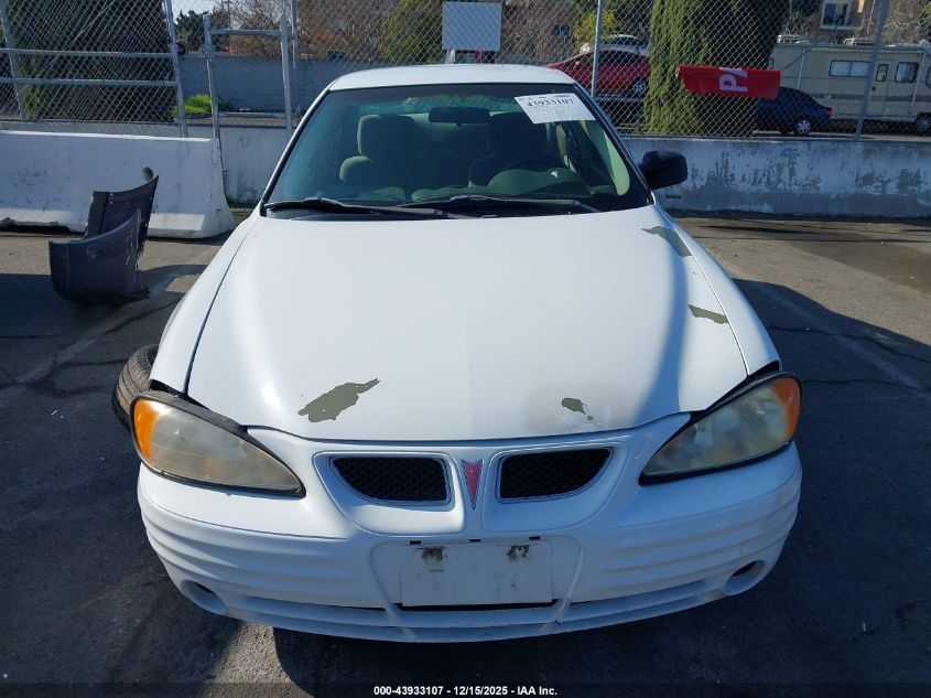 1999 Pontiac Grand Am Se VIN: 1G2NE52T9XM833024 Lot: 43933107