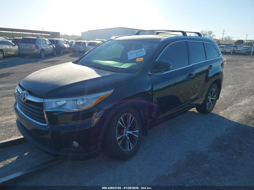 Vin: 5tdkkrfh1gs500941, lot: 44428782, toyota highlander xle v6 20162