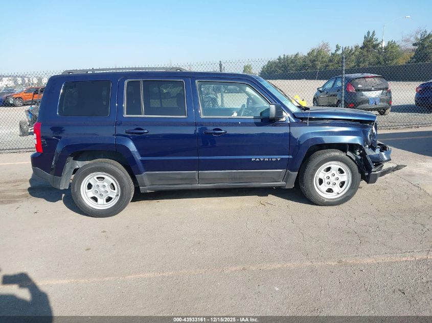 2014 Jeep Patriot Sport VIN: 1C4NJPBA6ED779423 Lot: 43933161