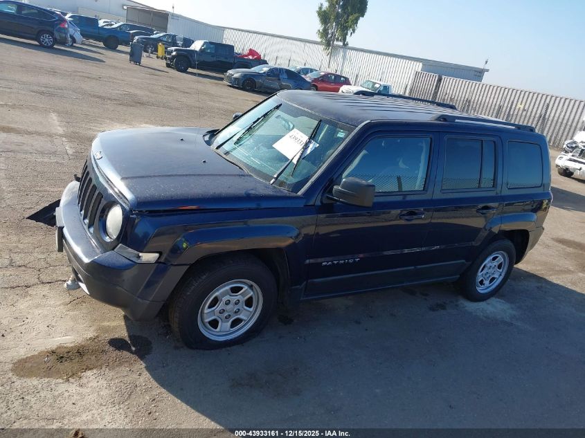 2014 Jeep Patriot Sport VIN: 1C4NJPBA6ED779423 Lot: 43933161