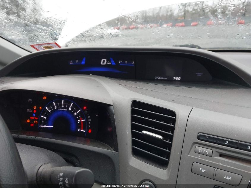 2012 Honda Civic Lx VIN: 19XFB2F57CE308152 Lot: 43933213