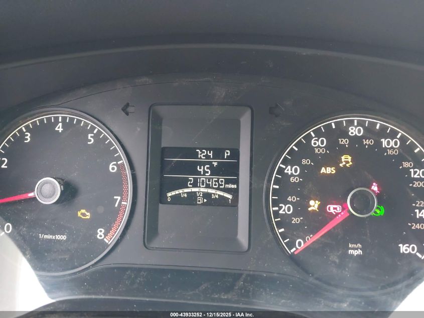 2011 Volkswagen Jetta 2.5L Se VIN: 3VWDZ7AJ2BM308324 Lot: 43933252