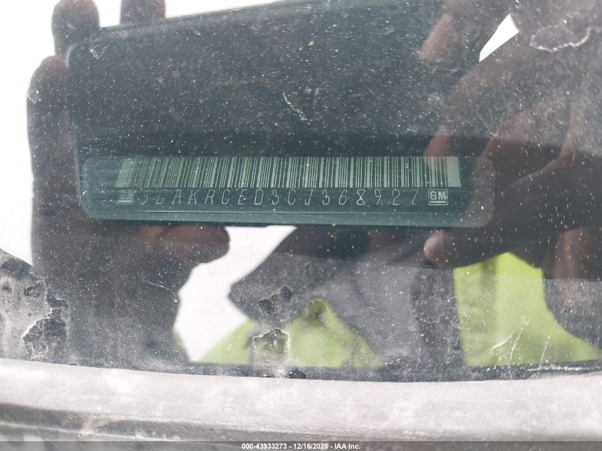 2012 Buick Enclave Leather VIN: 5GAKRCED3CJ368927 Lot: 43933273