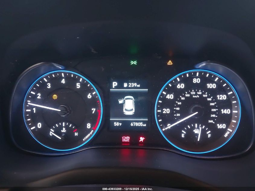 2020 Hyundai Kona Se VIN: KM8K1CAA5LU399205 Lot: 43933289