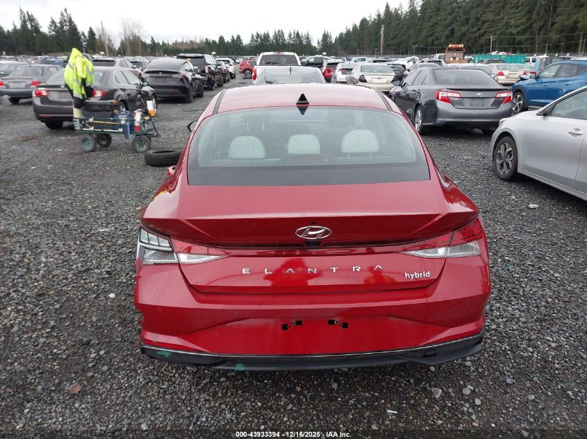 2023 Hyundai Elantra Hybrid Limited VIN: KMHLN4AJ1PU051650 Lot: 43933394
