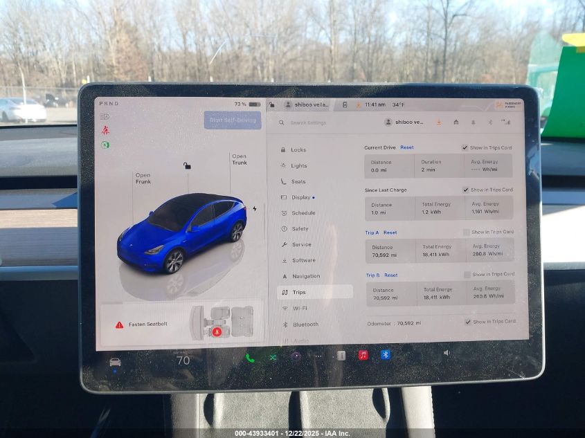 2023 Tesla Model Y Awd/Long Range Dual Motor All-Wheel Drive VIN: 7SAYGDEE3PA197879 Lot: 43933401