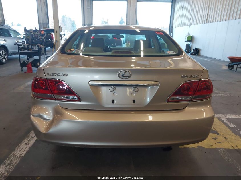 2005 Lexus Es 330 VIN: JTHBA30G555058540 Lot: 43933428