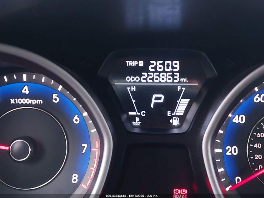 2013 Hyundai Elantra Gls/Limited VIN: KMHDH4AE7DU577629 Lot: 43933434