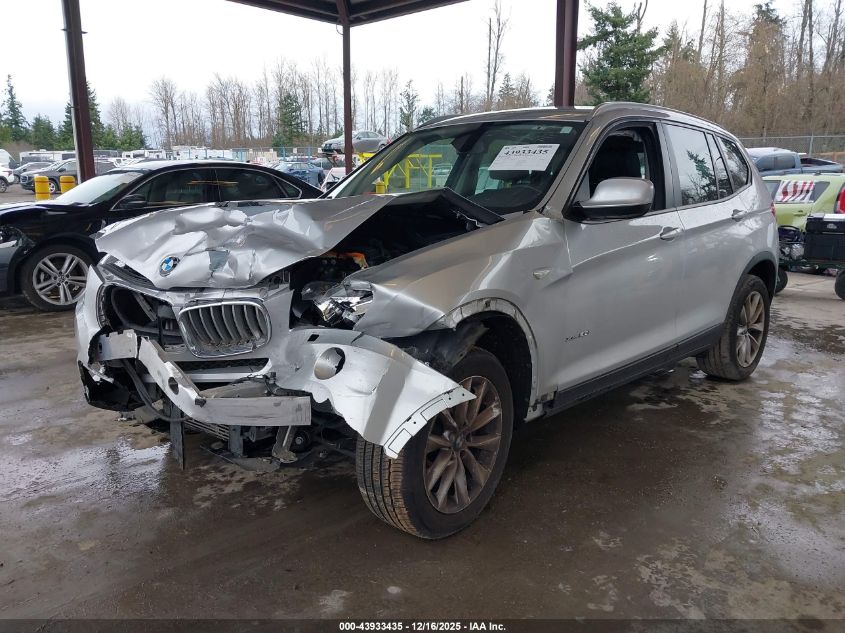 2014 BMW X3 xDrive28I VIN: 5UXWX9C52E0D32452 Lot: 43933435