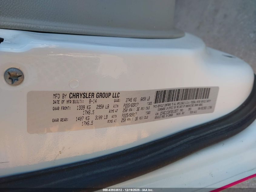 2015 Chrysler Town & Country Touring-L VIN: 2C4RC1CGXFR513977 Lot: 43933512