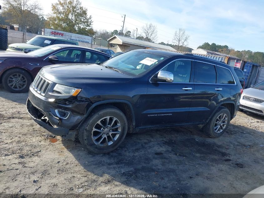2016 Jeep Grand Cherokee Limited VIN: 1C4RJEBG8GC329193 Lot: 43933620
