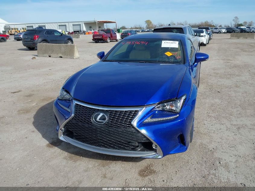 2016 Lexus Rc 200T VIN: JTHHA5BC7G5002313 Lot: 43933694