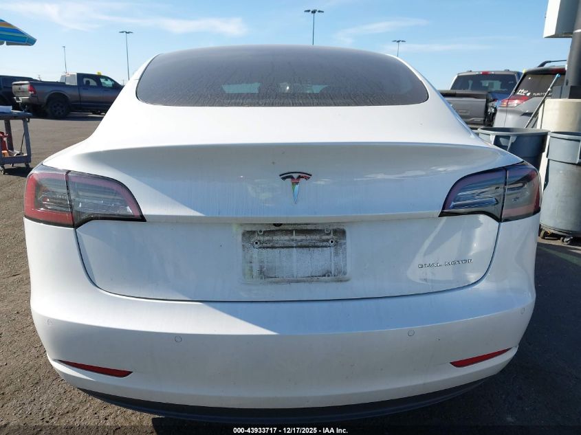 2021 Tesla Model 3 Long Range Dual Motor All-Wheel Drive VIN: 5YJ3E1EB0MF035692 Lot: 43933717
