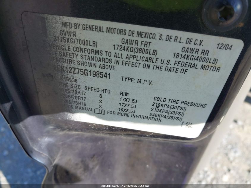2005 Chevrolet Avalanche 1500 Z66 VIN: 3GNEC12Z15G154578 Lot: 43934017
