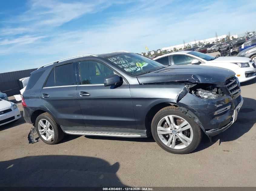2012 Mercedes-Benz Ml 350 4Matic VIN: 4JGDA5HB9CA033686 Lot: 43934051