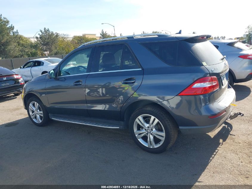 2012 Mercedes-Benz Ml 350 4Matic VIN: 4JGDA5HB9CA033686 Lot: 43934051