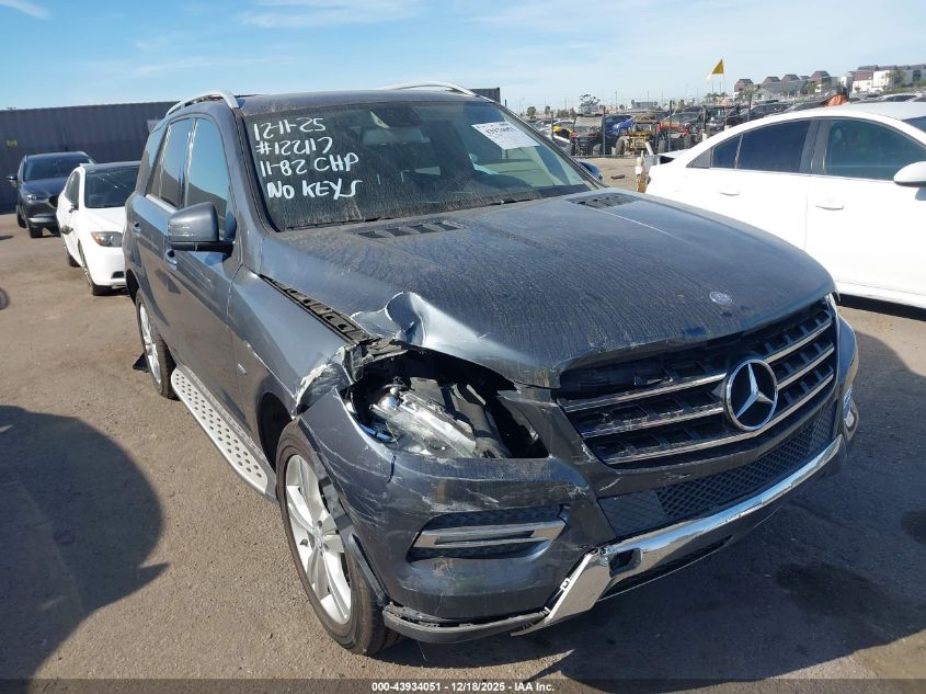 2012 Mercedes-Benz Ml 350 4Matic VIN: 4JGDA5HB9CA033686 Lot: 43934051