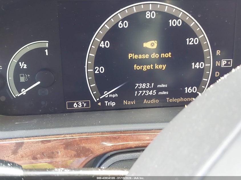 2007 Mercedes-Benz S 550 VIN: WDDNG71X37A104661 Lot: 43934109