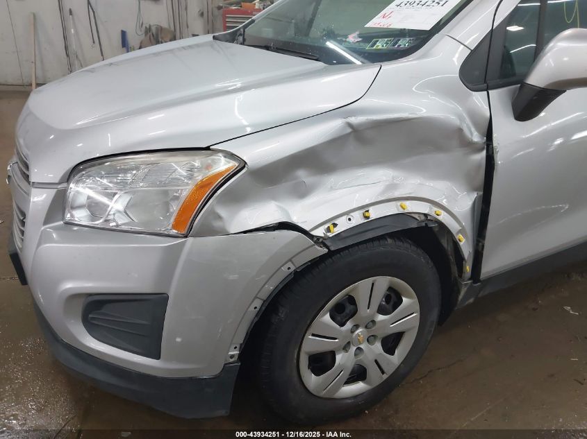 2016 Chevrolet Trax 1Ls VIN: KL7CJKSB1GB760082 Lot: 43934251