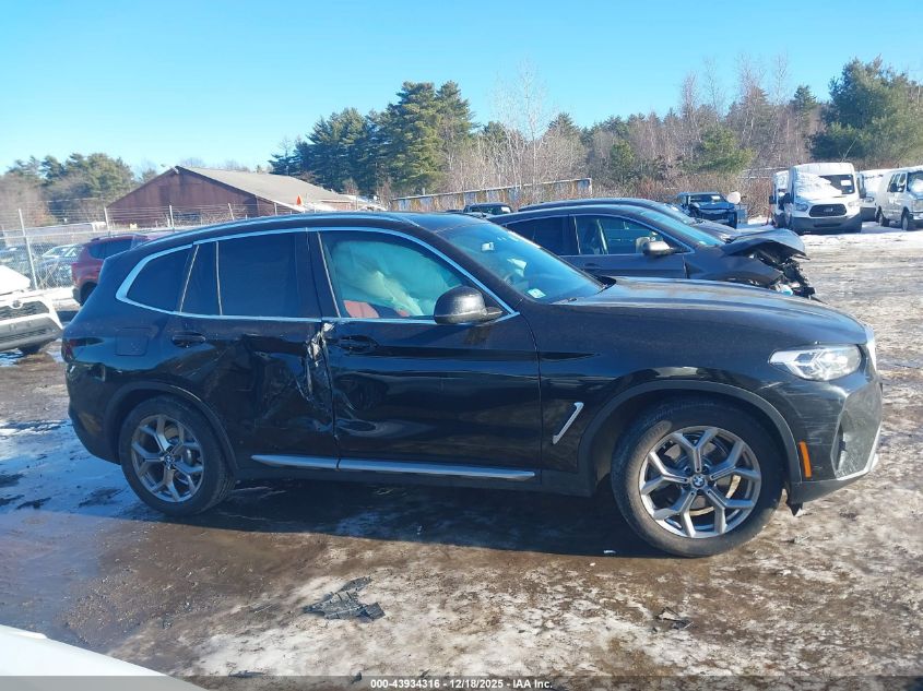 2022 BMW X3 xDrive30I VIN: 5UX53DP05N9J40458 Lot: 43934316