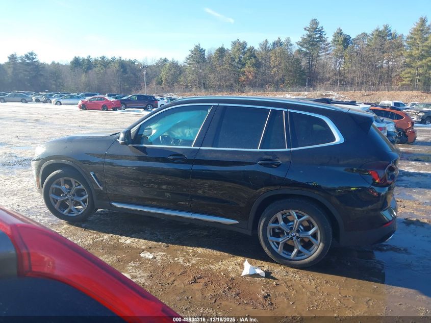 2022 BMW X3 xDrive30I VIN: 5UX53DP05N9J40458 Lot: 43934316