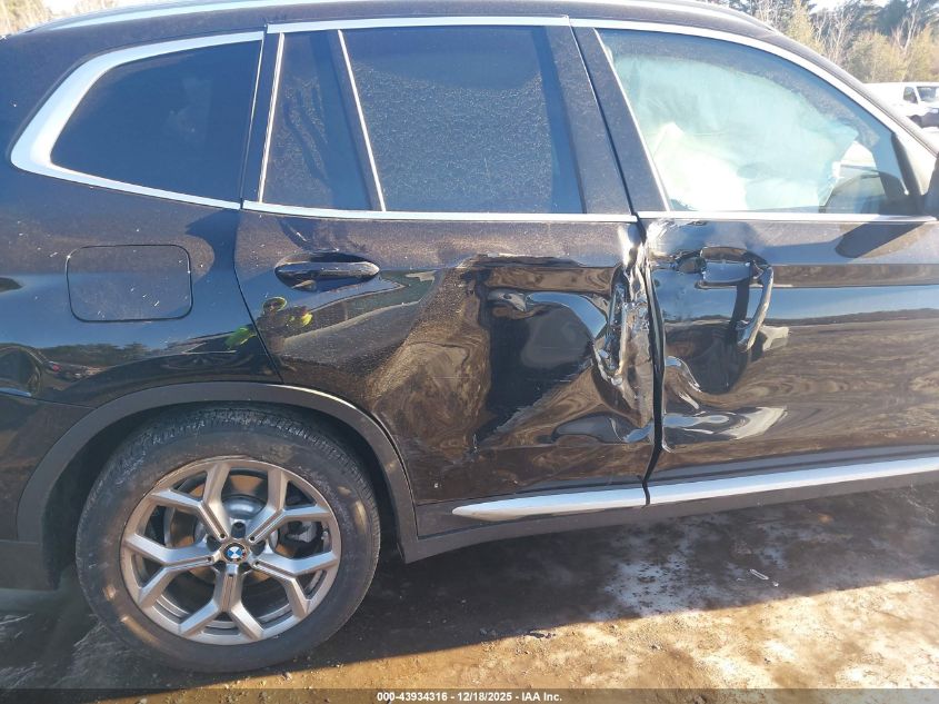 2022 BMW X3 xDrive30I VIN: 5UX53DP05N9J40458 Lot: 43934316