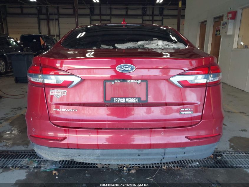 2020 Ford Fusion Hybrid Sel VIN: 3FA6P0MU0LR176978 Lot: 43934393