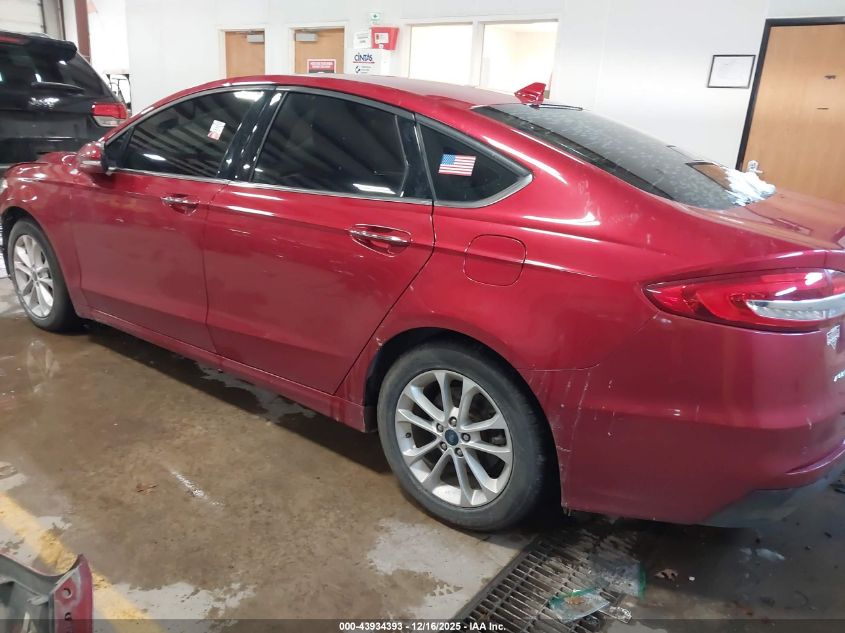 2020 Ford Fusion Hybrid Sel VIN: 3FA6P0MU0LR176978 Lot: 43934393