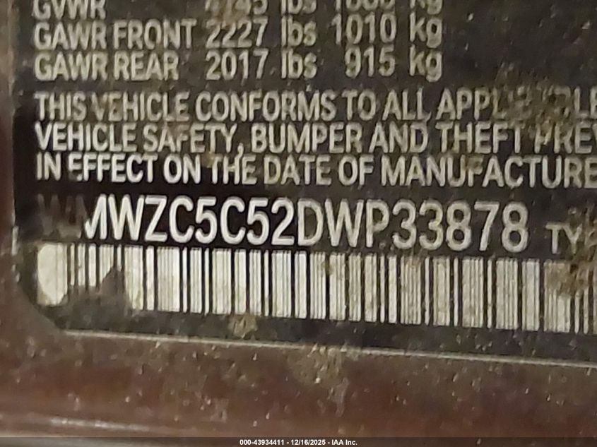 2013 Mini Countryman Cooper S VIN: WMWZC5C52DWP33878 Lot: 43934411