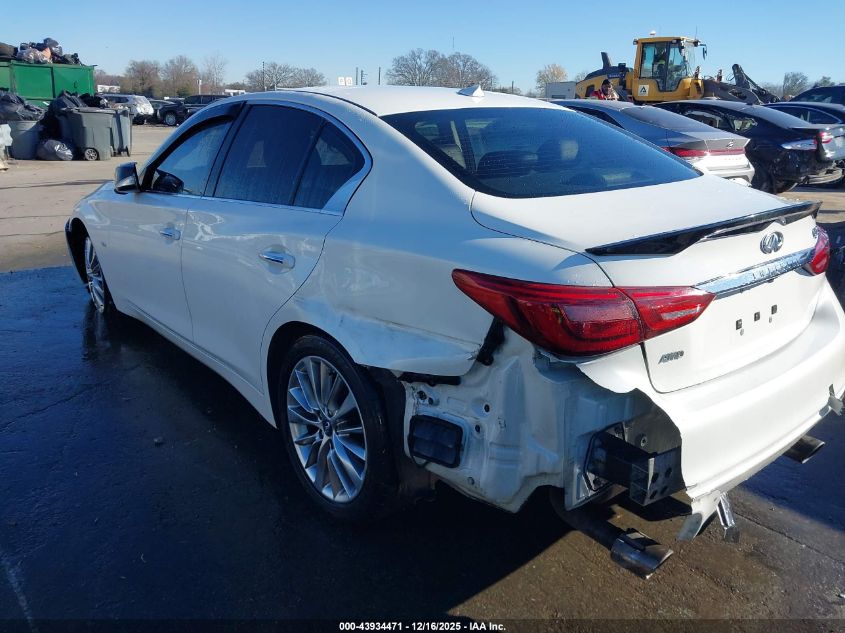 2019 Infiniti Q50 3.0T Luxe VIN: JN1EV7AR8KM550901 Lot: 43934471