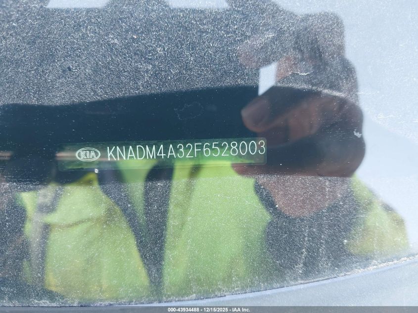 2015 Kia Rio Lx VIN: KNADM4A32F6528003 Lot: 43934488