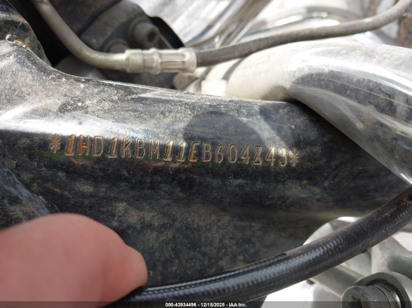 2014 Harley-Davidson Flhx Street Glide VIN: 1HD1KBM11EB604843 Lot: 43934496