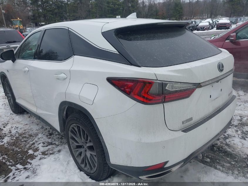 2020 Lexus Rx 350 F Sport VIN: 2T2SZMDAXLC245922 Lot: 43934578