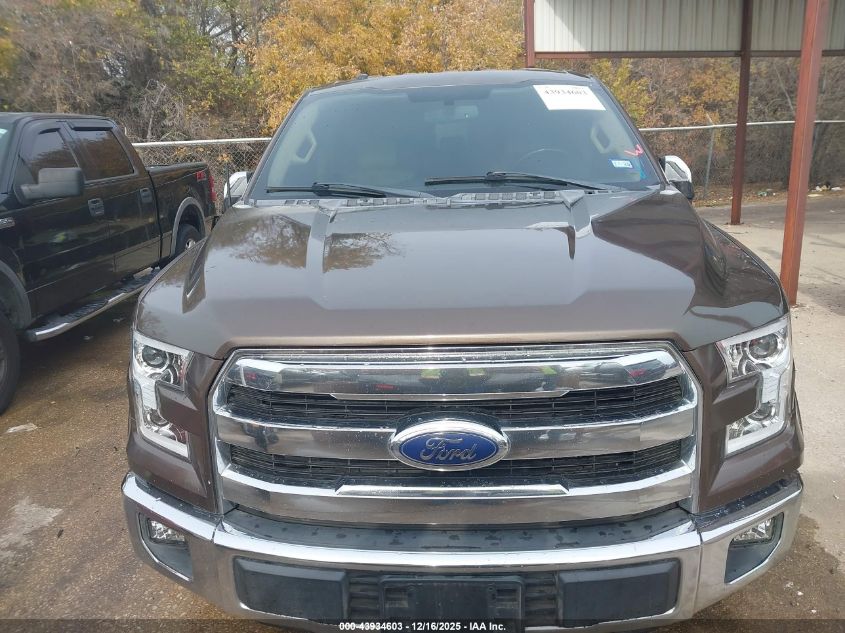 2015 Ford F-150 Lariat VIN: 1FTEW1CFXFKD47343 Lot: 43934603