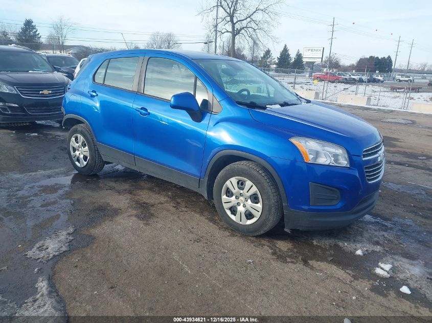 2016 Chevrolet Trax 1Ls VIN: KL7CJKSB9GB646766 Lot: 43934621