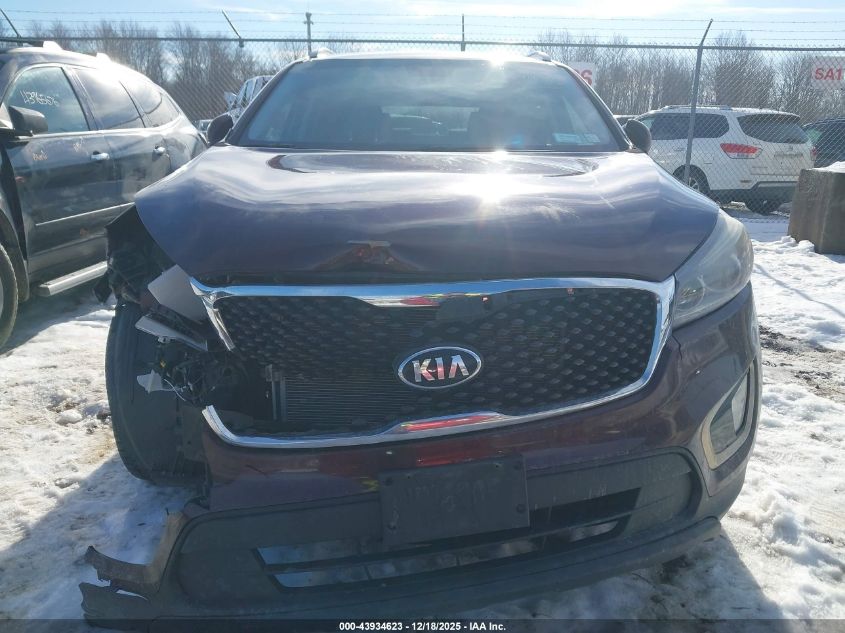 2018 Kia Sorento 2.4L Lx VIN: 5XYPGDA32JG425998 Lot: 43934623