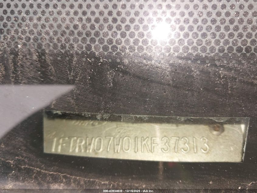 2001 Ford F-150 Harley-Davidson Edition/King Ranch Edition/Lariat/Xlt VIN: 1FTRW07W01KF37313 Lot: 43934638