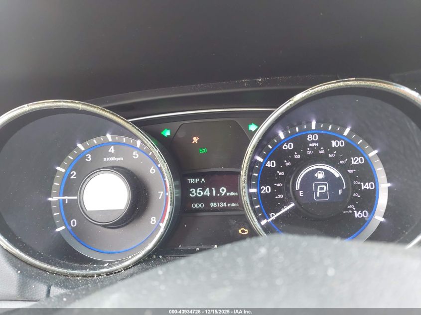 2012 Hyundai Sonata Gls VIN: 5NPEB4AC8CH501838 Lot: 43934726