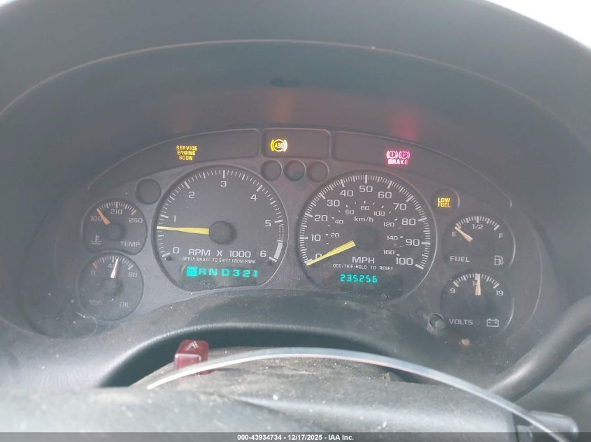 2000 Chevrolet Blazer Lt VIN: 1GNDT13W9YK145110 Lot: 43934734